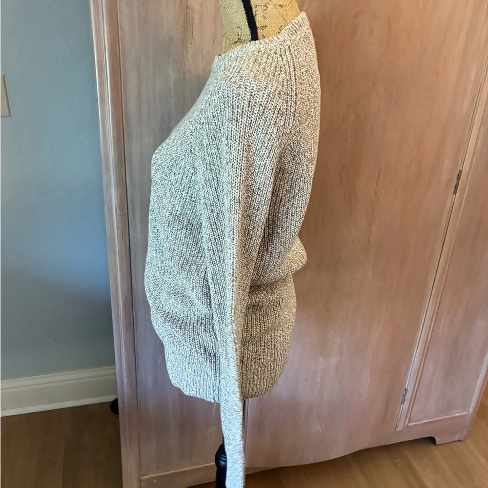 J. Crew 100% Cotton oversized Sweater marled neutral size Small